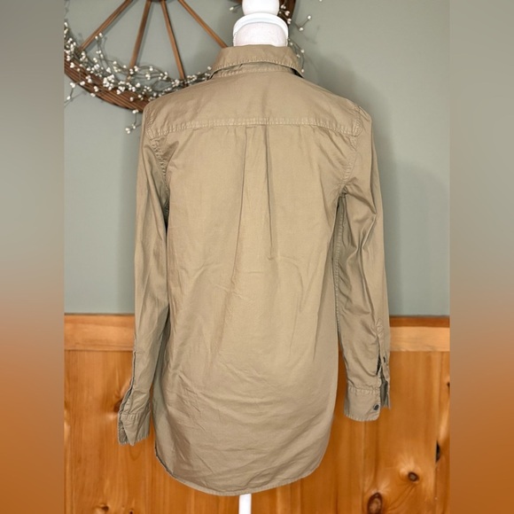 J. Crew Women's Khaki Button-Down Shirt - Picture 9 of 11